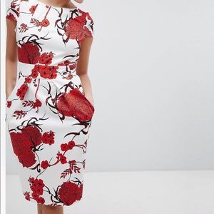 Closet London tie back floral dress